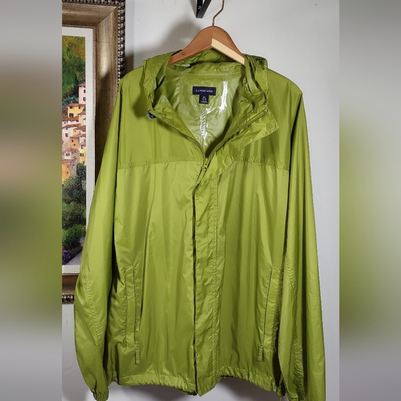 Land's End Rip-Stop Nylon Hooded Windbreaker Jacket - Picture 4 of 11